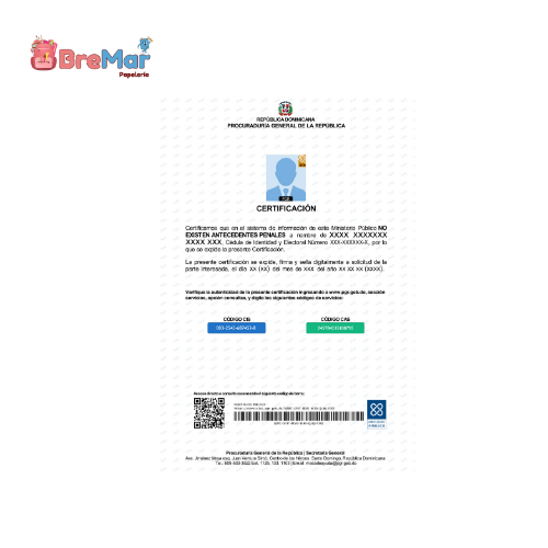 PAPEL DE BUENA CONDUCTA (REGISTRO)