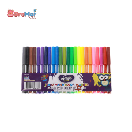 MARCADORES JUMBO 24 COLORES OFIMAK
