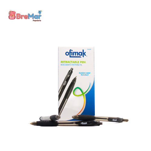 BOLIGRAFO RETRACTABLE NEGRO OFIMAK