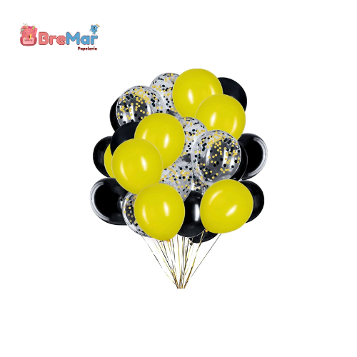 GLOBO SET 7 PZS AMARILLO Y NEGRO