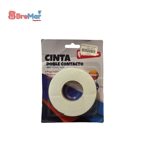 CINTA DOBLE CARA META COLOR 3/4 X 2MT