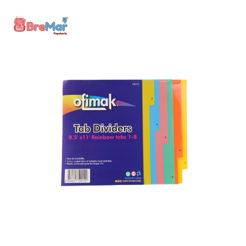 SEPARADOR PARA CARPETA 8.5 X OFIMAK