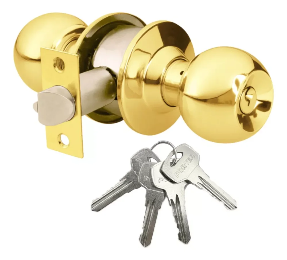 CHAPA DE BOLA PARA PUERTA BRONCE