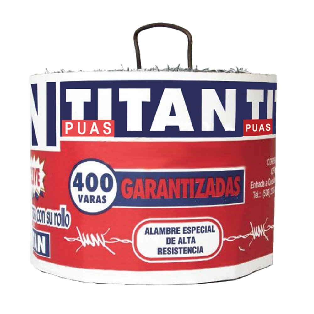 ALAMBRE ESPIGADO TITAN 400V CON 3LBS GRAPA
