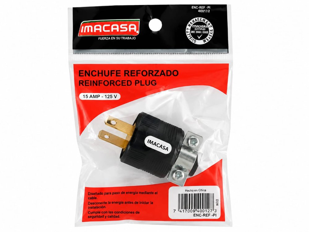 ENCHUFE REFORZADO SENCILLO MACHO
