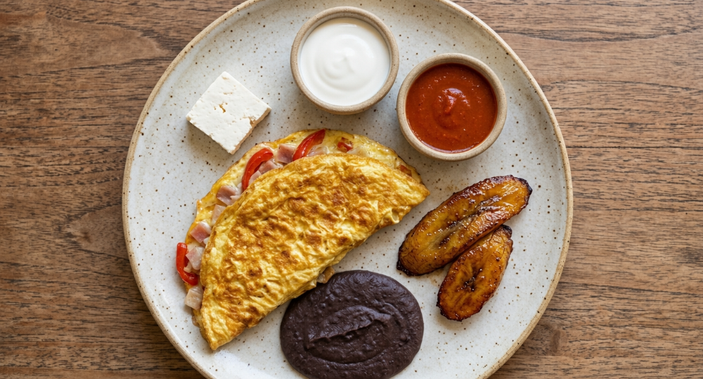 Desayuno con omelet