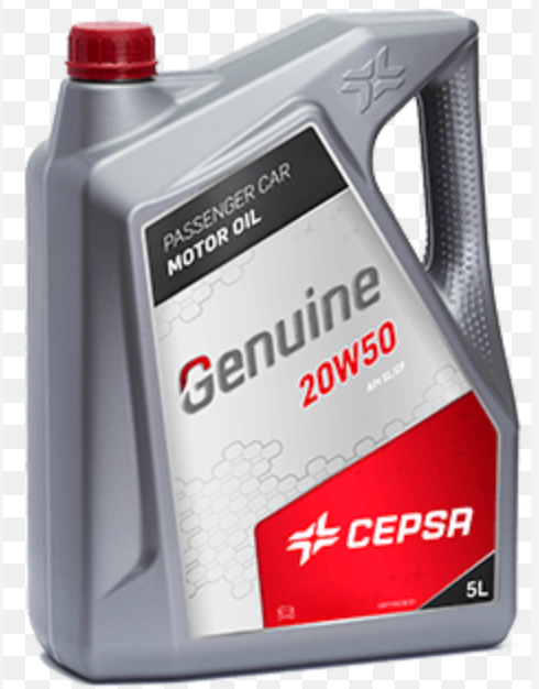ACEITE;  CEPSA; 20W50; GENUINE; GARRAFA:GASOLINA
