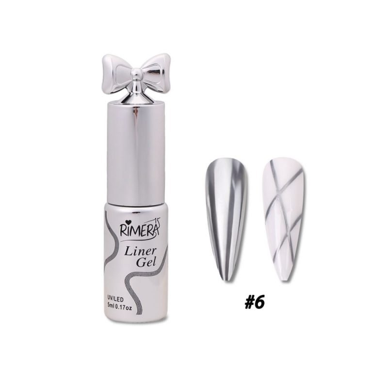 Esmalte liner plateado metalico Rimera Quince 5ml (006)