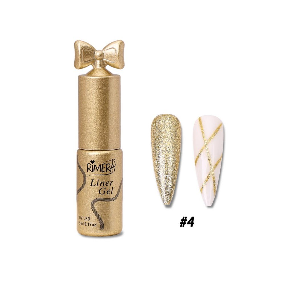 Esmalte liner dorado con brillo Rimera Quince 5ml (004)