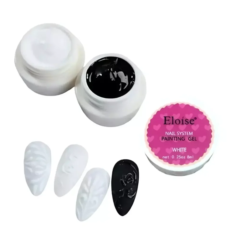 Gel paint Eloise negro/blanco