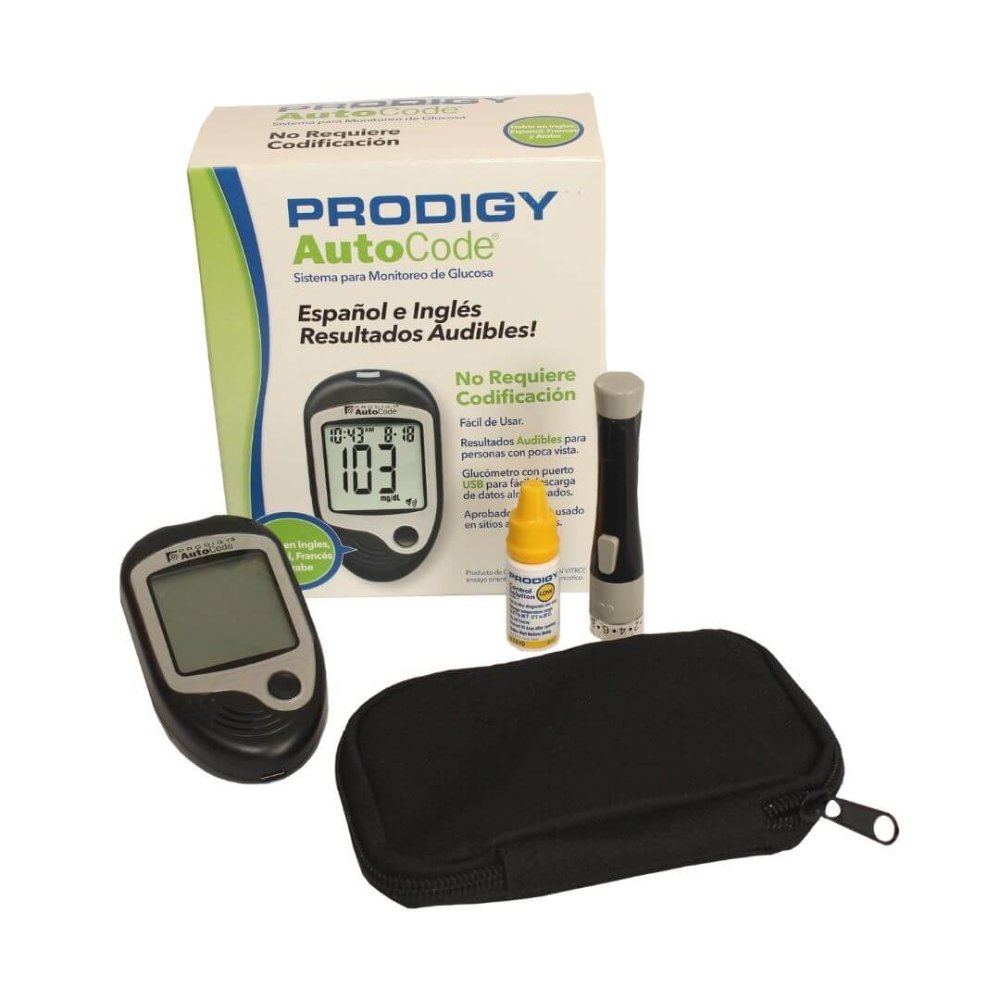 KIT GLUCOMETRO PRODIGY 10 TIRAS 10 LANCETAS