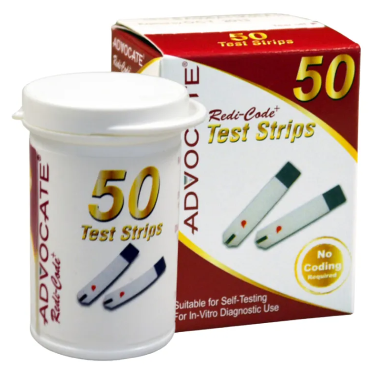 TIRAS DE GLUCOMETRIA ADVOCATE  CAJA POR 50 REDI CODE