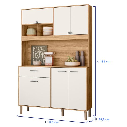 KIT COZINHA NICOLE ERVA DOCE 1.20 M