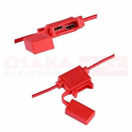 PORTAFUSIBLE ELECTRONICO ENCAUCHETADO ROJO AWG14