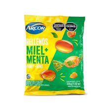 CARAMELOS ARCOR RELLENOS MIEL + MENTA 335G