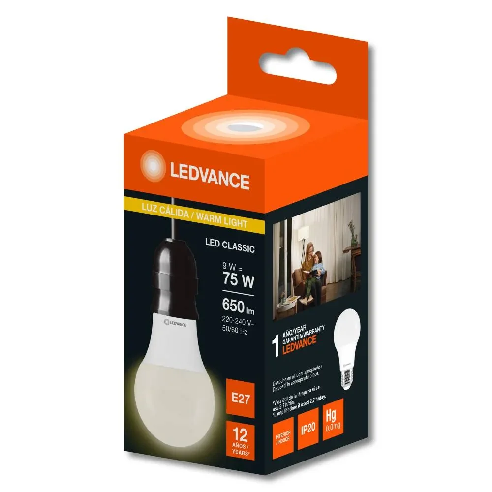 foco 75w ledvance LUZ CALIDA