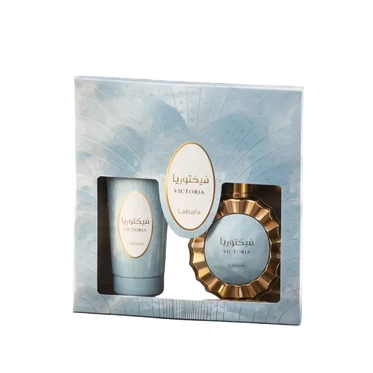 LATTAFA VICTORIA 2 PCS GIFT SET WITH 100ML EDP 200ML PERFUMED SPRAY