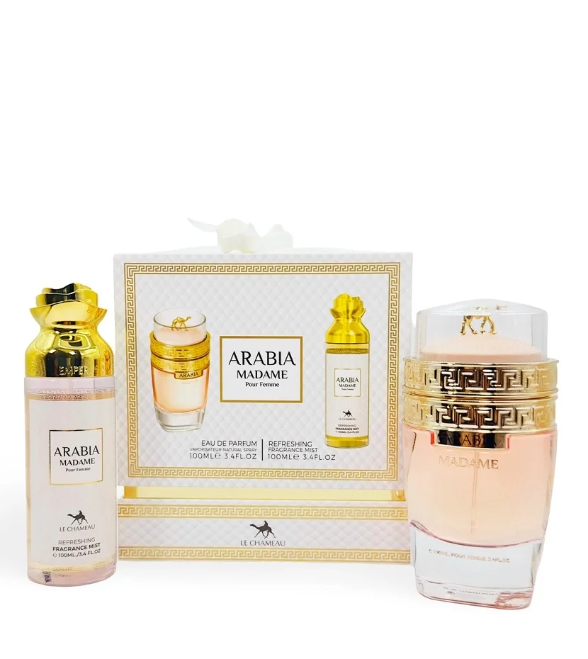 SET LE CHAMEAU ARABIA MADAME WOMEN (2 PC) 3.4 OZ EDP SP / 3.4 OZ FRAGRANCE MIST