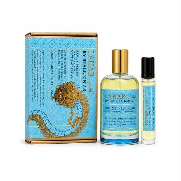 SET EMPER LAHAB BY STALLION 53 UNISEX 3.4 OZ EDP SP / 0.68 OZ EDP SP