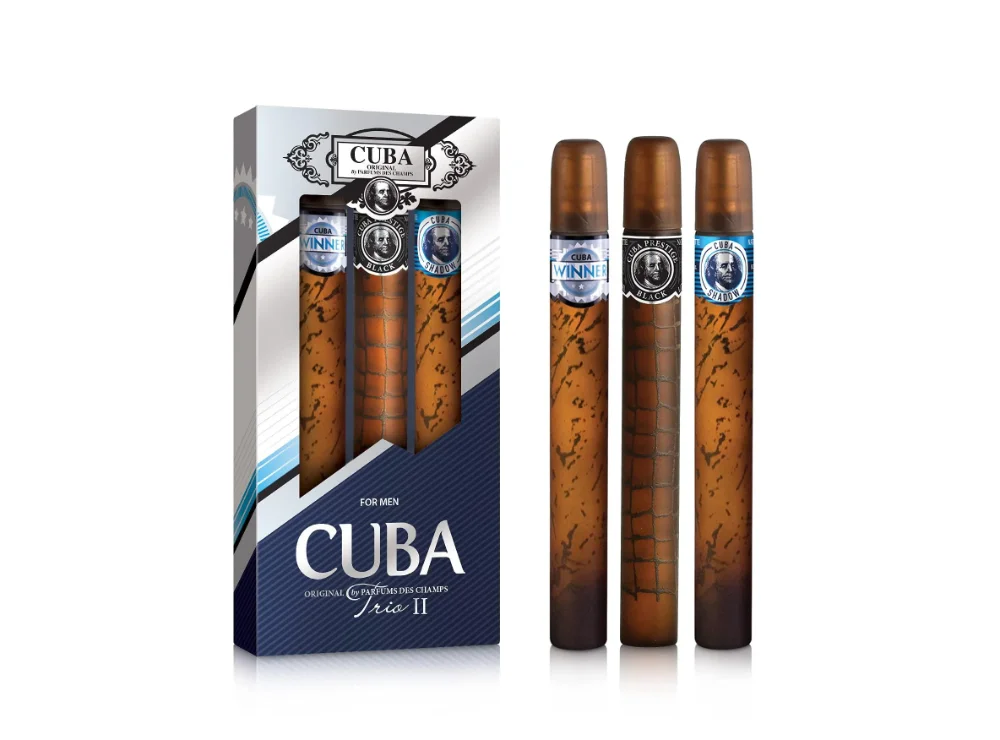 SET CUBA TRIO 2 MEN (3 PC) 1.17 OZ EDT SP (CUBA WINTER, CUBA SHADOW, CUBA PRESTIGE BLACK)