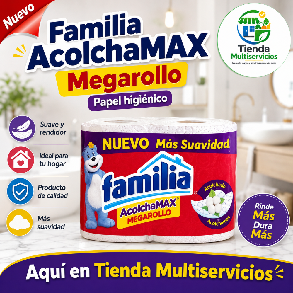 PAPEL HIGIENICO FAMILIA ALCOLCHAMAX 3 HOJAS