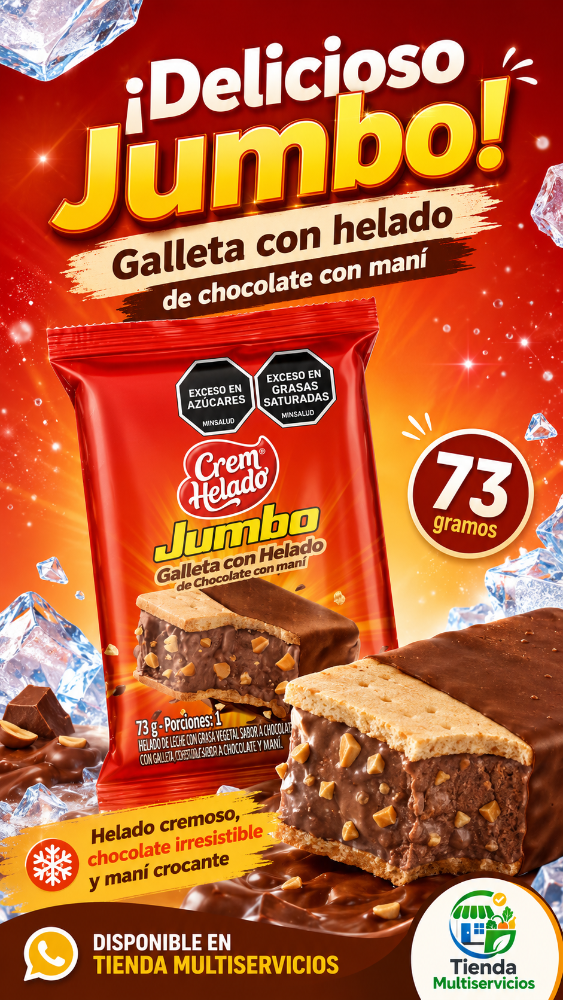 HELADO DE GALLETA JUMBO x 73 G