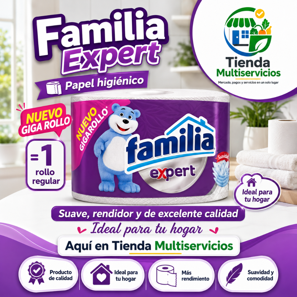 PAPEL HIGIENICO FAMILIA EXPERT 4 HOJAS