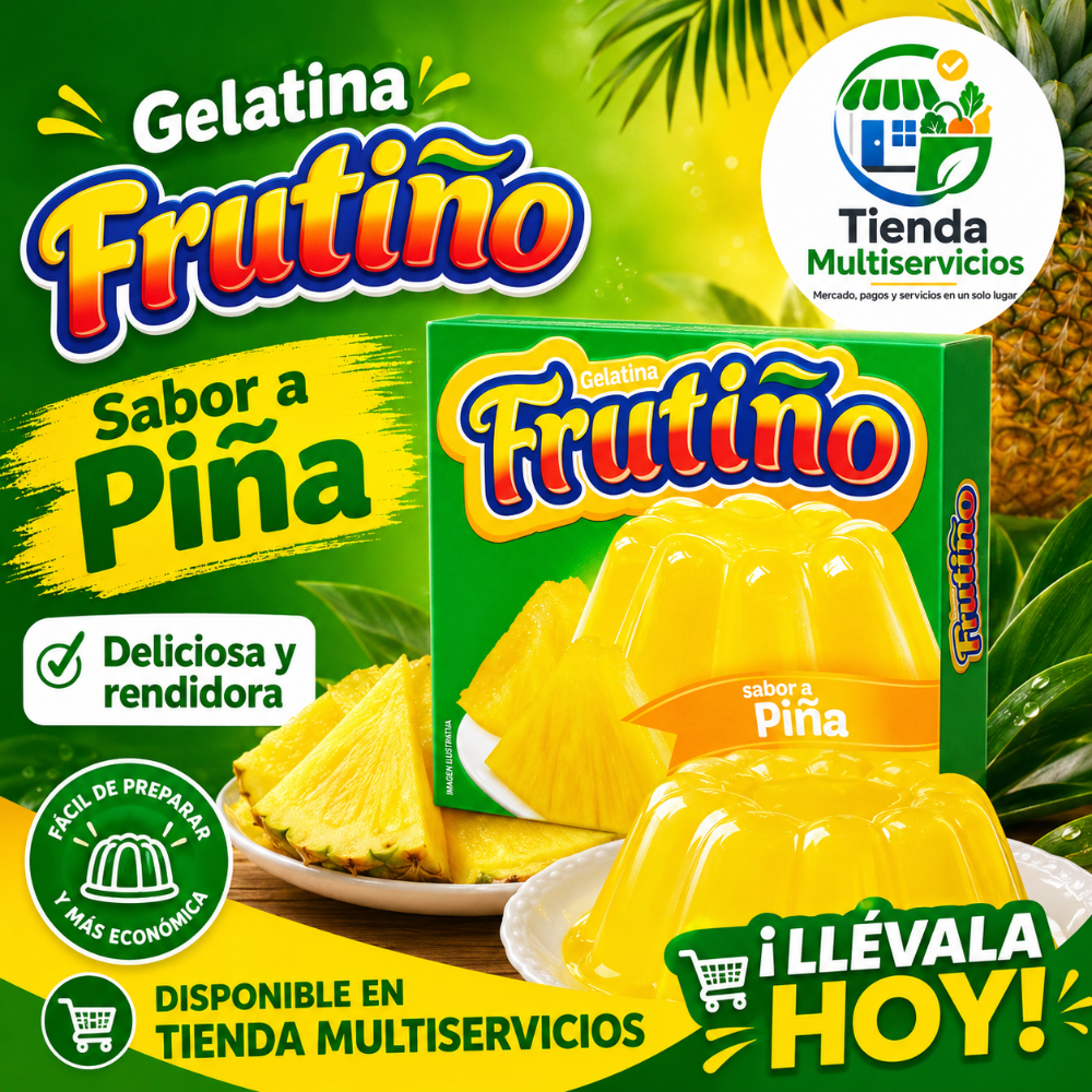 GELATINA FRUTIÑO PIÑA x 14 G