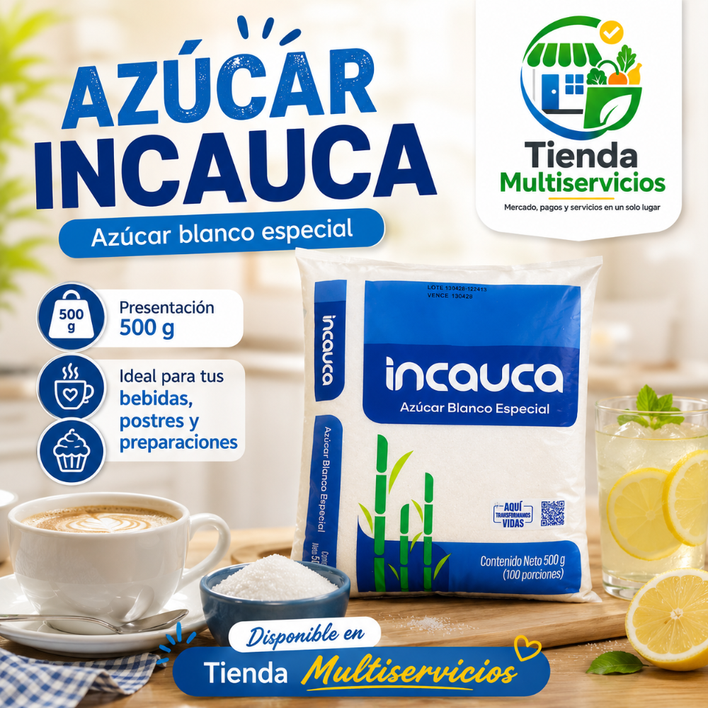 AZUCAR INCUAUCA BLANCA x 500 GR