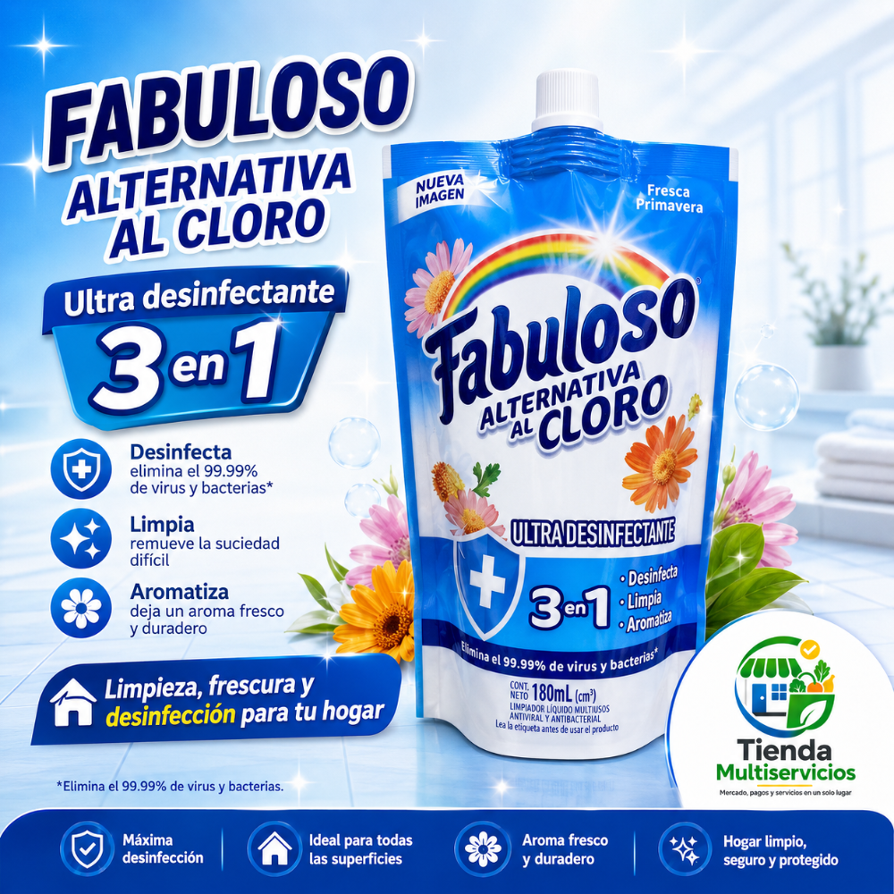 FABULOSO ALTERNATIVA AL CLORO x 180 ML