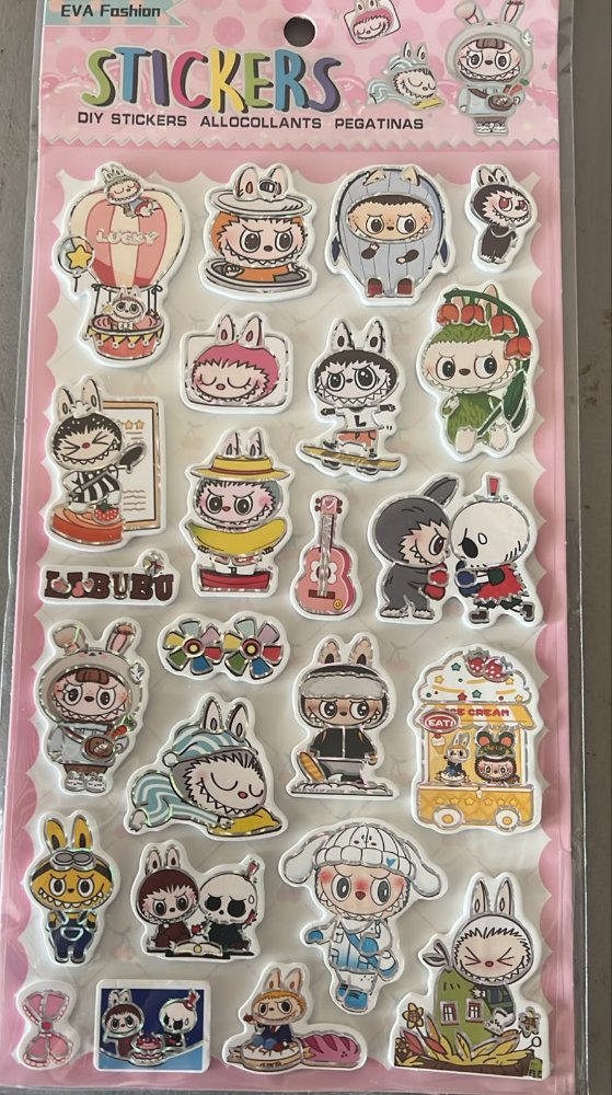 LAMINA DE STICKERSLABUBU