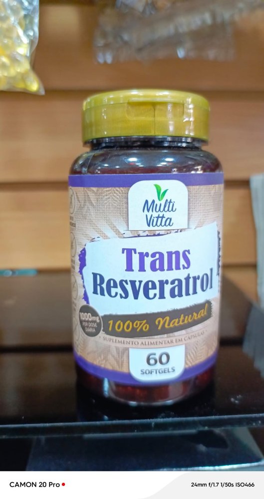 Trans Resveratrol - 60 cap. softgels de 1000mg