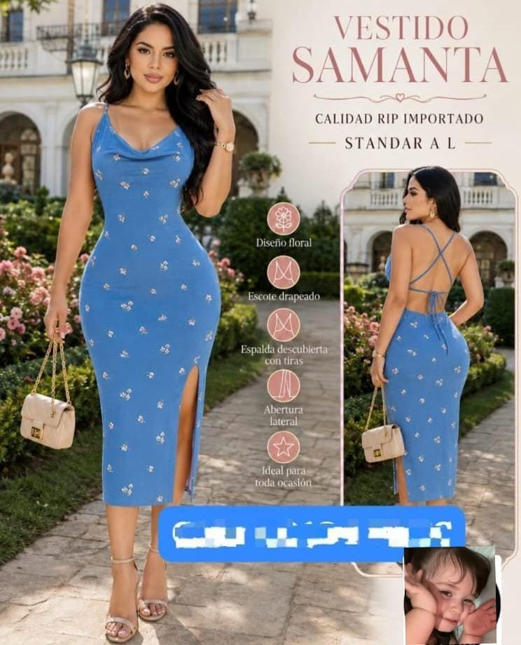 vestido rib floreado