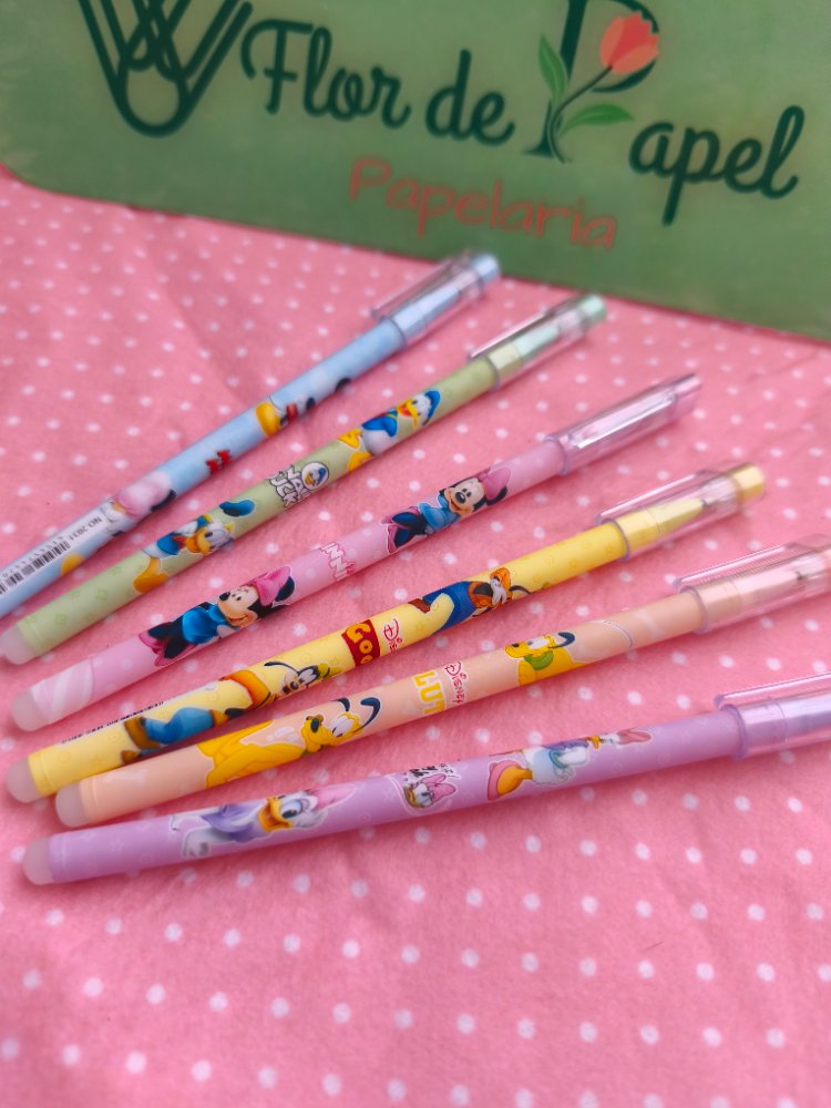 Caneta Preta Apagável - Turma do MIckey