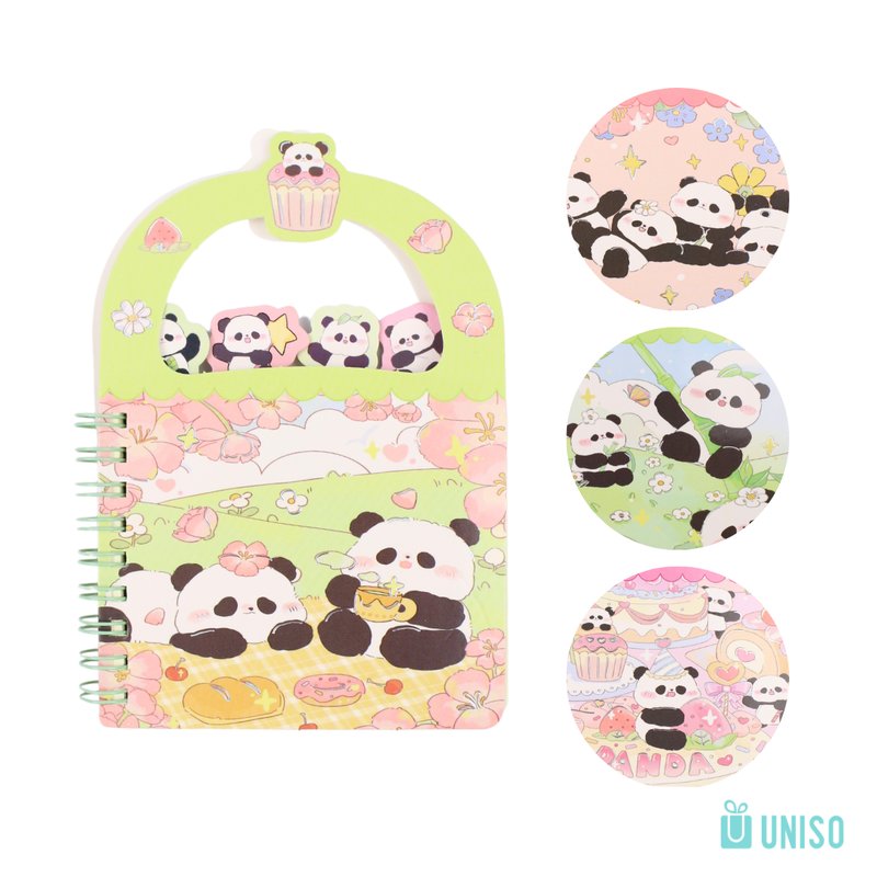 Caderno com Divisórias Panda
