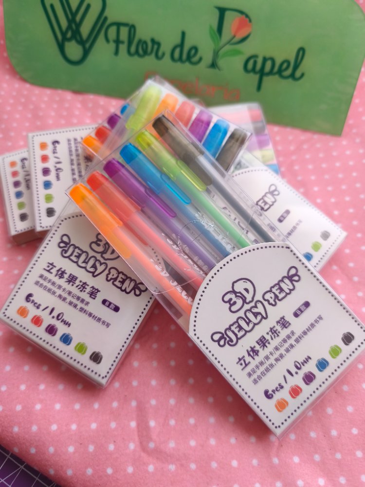 Kit 06 Canetas 3D em Gel - Jelly Pen