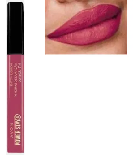 avon labial liquido matte intransferible power stay tono tono run on rouge