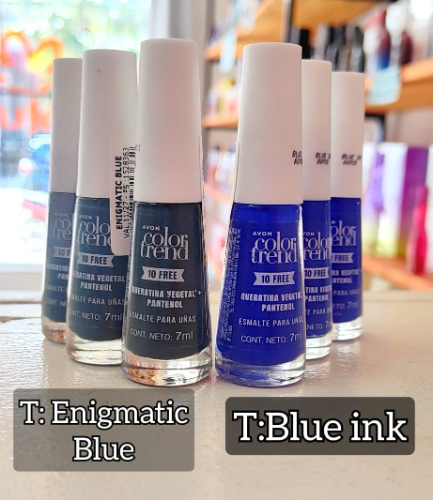 Avon esmalte de uñas blue ink