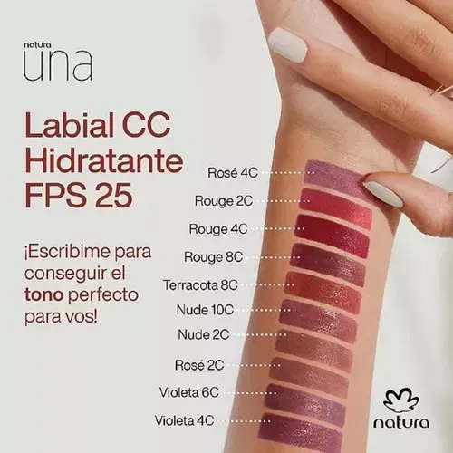 Una labial cc tono rose 2c