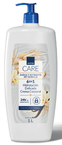 Avon crema corporal 1L avena y extracto de vainilla