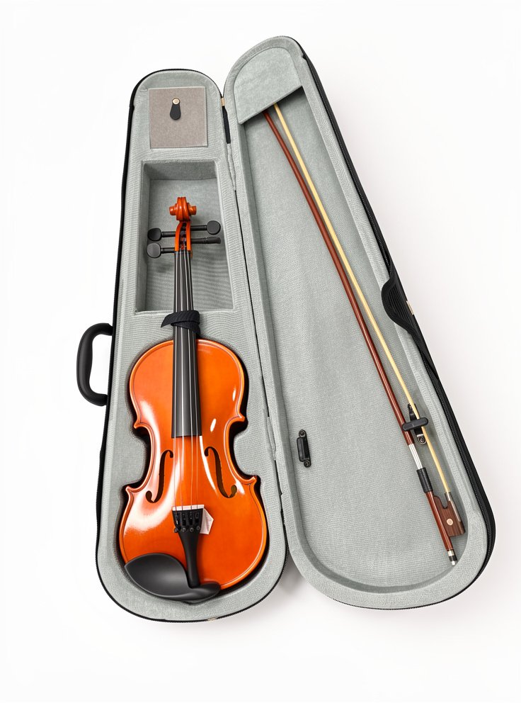 VIOLÍN 1/2 DE ESTUDIO BRILLANTE CON ESTUCHE ARCO Y RESINA