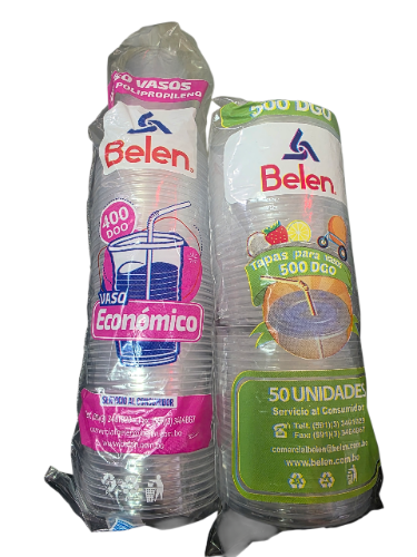 Pack Vaso Tapa 400ml.