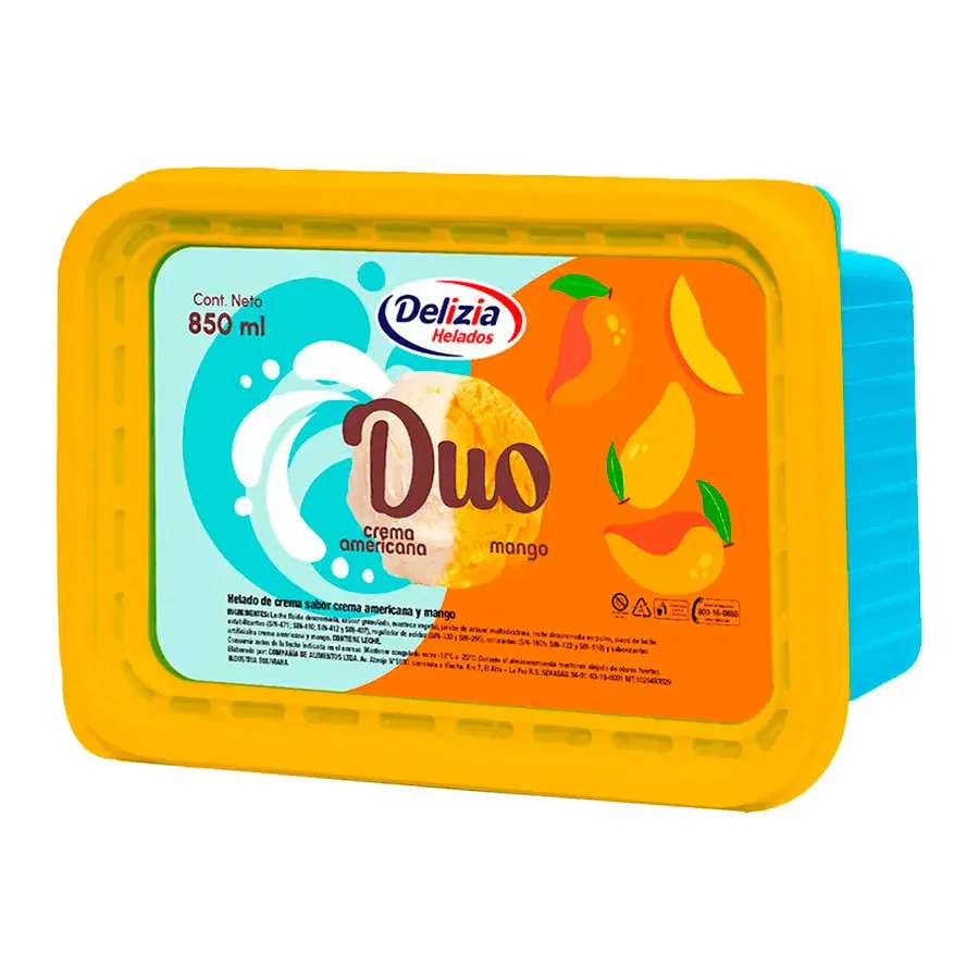 Cassatta Duo Crema Amer. Mango 850ml.