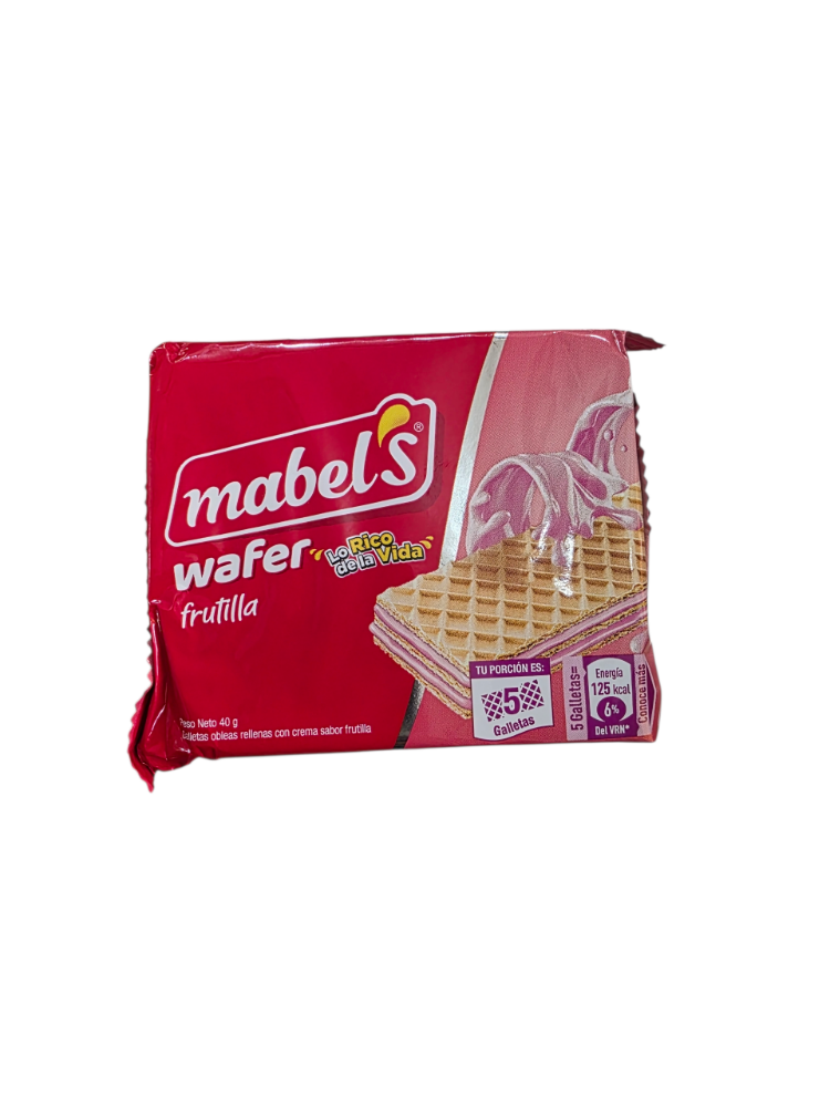 Wafer Mabels Frutilla 40gr.