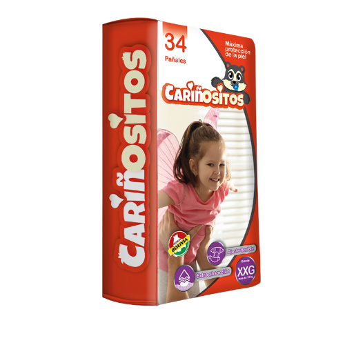 Paq. Pañal Cariñosito XXG 34u.