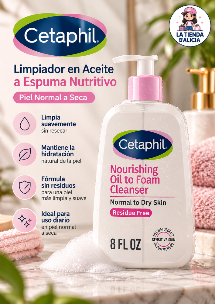 CETAPHIL ACEITE NUTRITIVO LIMPIADOR FACIAL 8 OZ