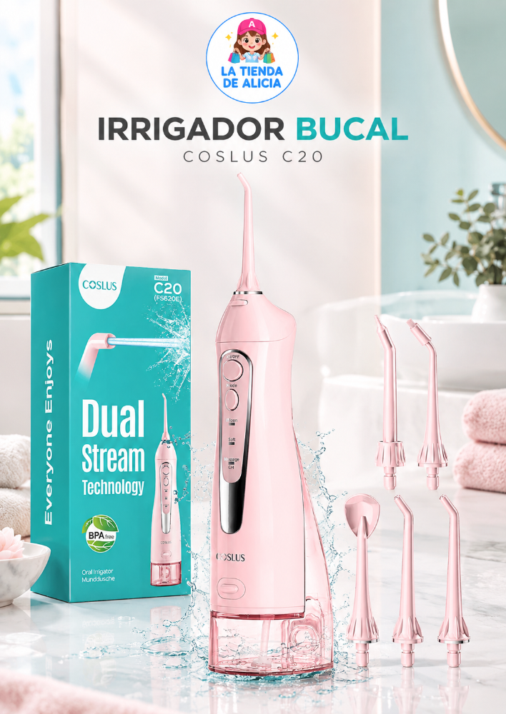 IRRIGADOR DENTAL PORTATIL ROSA