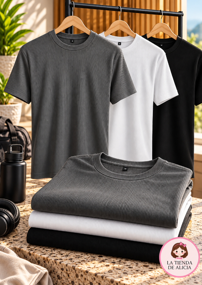 HUUAKEY CAMISETA SENCILLA HOMBRE