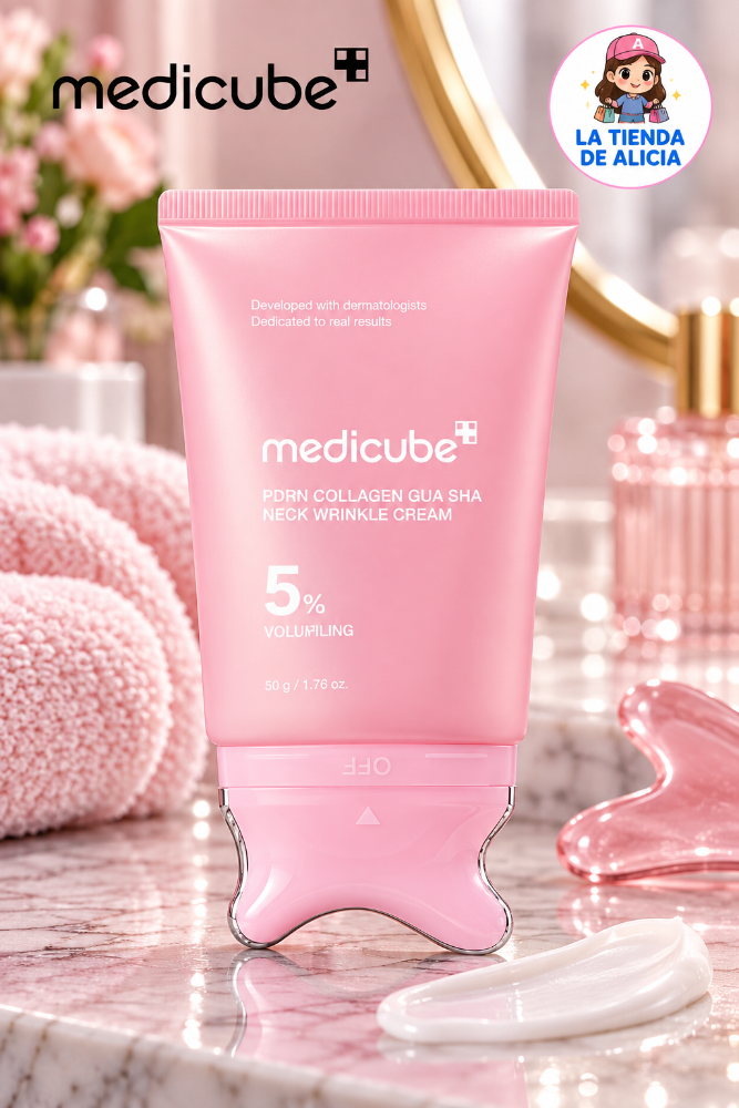 MEDICUBE GUA SHA  CREMA ANTIARRUGAS PARA CUELLO 90G