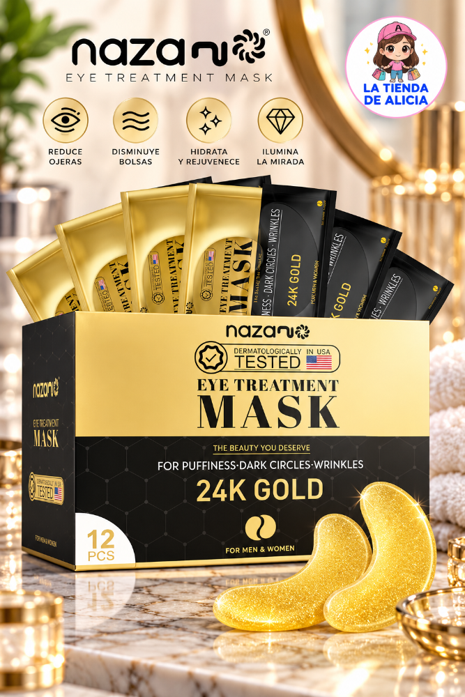 NAZANO PARCHES PARA LOS OJOS ORO PACK 12